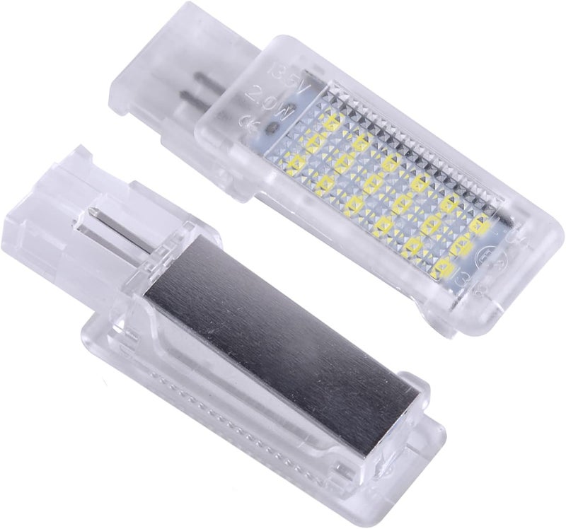 csslyzl LED Footwell Under Door Glove Box Interior Trunk Lights Compatible with VW Golf MK7 GTI Jetta MK5 MK6, OEM Replacement Error Free - 2PCS (White) - Image 2